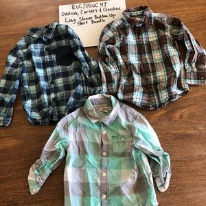 EUC / VGUC 4T Plaid Button Up Shirt Bundle